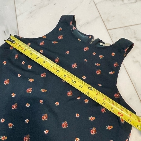 Staring at Stars for Anthropologie mini navy blue and floral shift dress size M - Picture 5 of 6